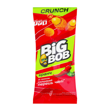 Арахіс смажений солоний в хрусткій оболонці Солодкий перець чилі Crunch Big Bob м/у 55г