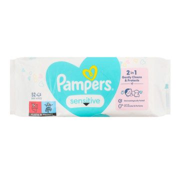 Серветки вологі для дітей Sensitive Pampers 52шт
