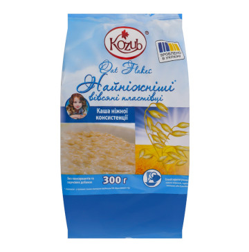 Пластівці вівсяні миттєвого приготування Найніжніші Kozub м/у 300г
