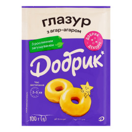 Глазур з агар-агаром зі смаком лимона жовта Добрик м/у 100г
