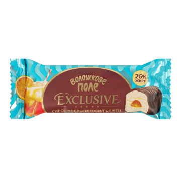 Сирок глазурований 26% солодкий з наповнювачем з фруктовим пюре Апельсиновий спрітц Exclusive Волошкове поле м/у 36г