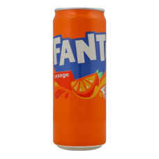 Напій безалкогольний сильногазований соковмісний на ароматизаторах Orange Fanta з/б 330мл