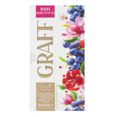 Бленд чаю чорного та зеленого з ароматом винограду та гранату з підсолоджувачем 1001 пристрасть Graff к/у 20х1.5г