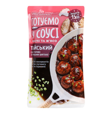 Соус теріякі з грибами шиітаке Тайський Pripravka д/п 140г