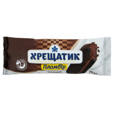 Морозиво 12% пломбір шоколадне в кондитерській глазурі Хрещатик м/у 75г