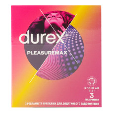 Презервативи латексні з силіконовою змазкою Pleasuremax Durex 3шт