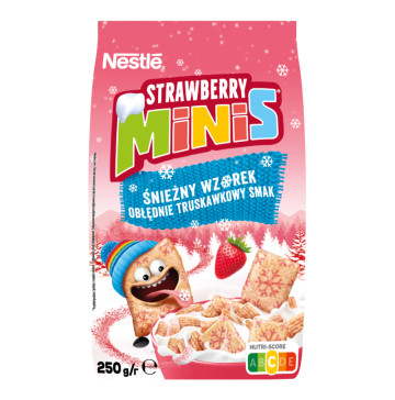Сніданок сухий готовий з вітамінами та мінеральними речовинами Strawberry Minis м/у 250г Сніданок сухий готовий з вітамінами та мінеральними речовинами Strawberry Minis м/у 250г