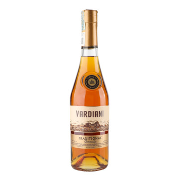 Бренді 0.5л 40% Traditional Vardiani пл
