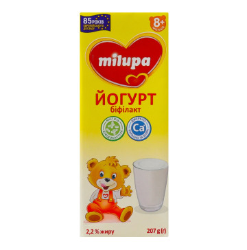 Йогурт 2.2% для дітей від 8міс Біфілакт Milupa т/п 207г