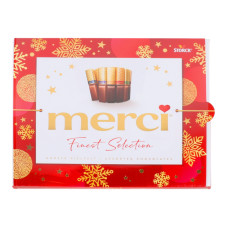 Набір шоколадних цукерок з начинкою і без начинки асорті Finest selection Merci к/у 250г