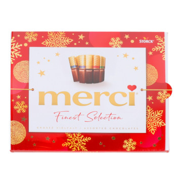 Набір шоколадних цукерок з начинкою і без начинки асорті Finest selection Merci к/у 250г