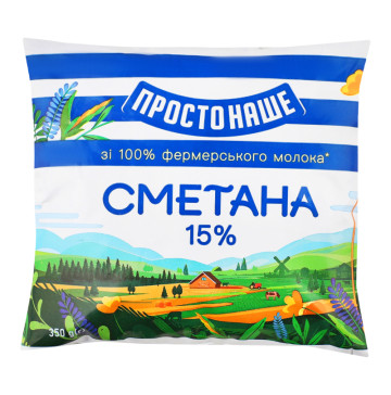 Сметана 15% Простонаше м/у 350г