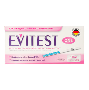 Тест-смужка для визначення вагітності One Evitest 1шт