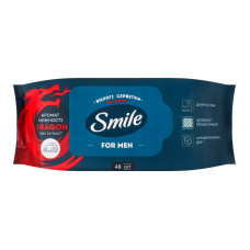Серветки вологі для чоловіків Dragon Smile 48шт