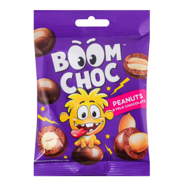 Драже Арахіс у молочному шоколаді Boom Choc м/у 80г