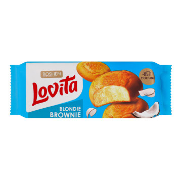 Печиво здобне з кокосом Blondie brownie Lovita Roshen м/у 152г