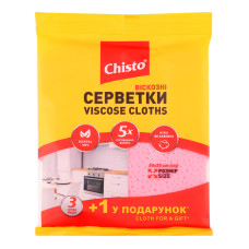 Серветки віскозні 34х35см Chisto 4шт