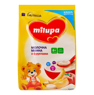 Каша молочна для дітей від 6міс суха манна з фруктами Milupa м/у 210г