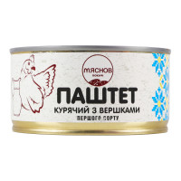 Паштет курячий з вершками Мяснов Локачі 1с з/б 320г