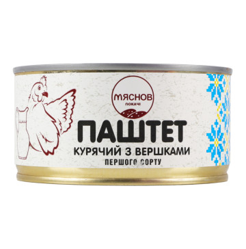 Паштет курячий з вершками Мяснов Локачі 1с з/б 320г