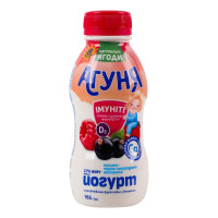 Йогурт 2.7% для дітей від 8міс з наповнювачем фруктовим Малина-чорна смородина-шипшина Імуніті Агуня п/пл 185г