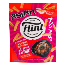 Сухарики пшеничні Курка теріякі 60г + соус пастеризований Карі 15г Asian Flint д/п 75г Сухарики пшеничні Курка теріякі 60г + соус пастеризований Карі 15г Asian Flint д/п 75г