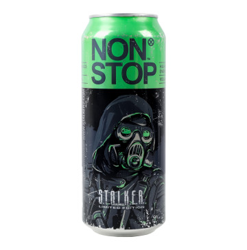 Напій енергетичний безалкогольний сильногазований Stalker Green Non Stop з/б 500мл