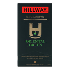 Чай зелений байховий дрібний Oriental Green Exclusive Hillway в/с к/у 25х2г