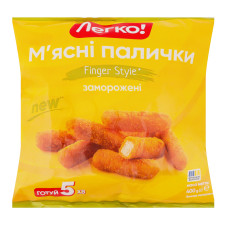 Палички м'ясні заморожені Finger style Легко! м/у 400г Палички м'ясні заморожені Finger style Легко! м/у 400г