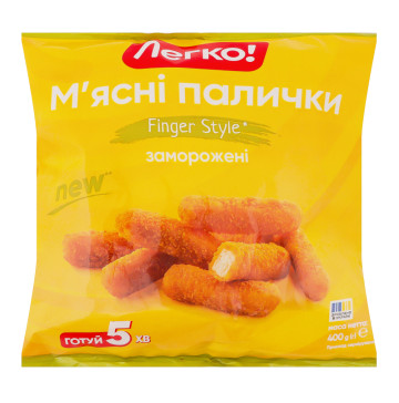 Палички м'ясні заморожені Finger style Легко! м/у 400г