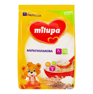 Каша безмолочна для дітей від 7міс суха мультизлакова Milupa м/у 170г