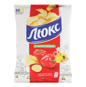 Чипси картопляні Паприка Люкс м/у 105г