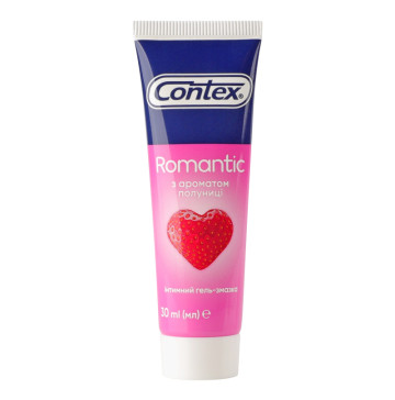 Гель-змазка інтимний з ароматом полуниці Romantic Contex 30мл