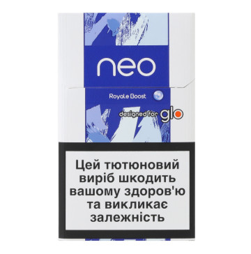 Виріб тютюновмісний для електричного нагрівання з фільтром Neo Demi Royale boost 20шт Виріб тютюновмісний для електричного нагрівання з фільтром Neo Demi Royale boost 20шт