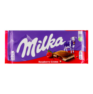 Шоколад молочний Raspberry Creme Milka м/у 100г