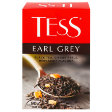 Чай чорний листовий з цедрою цитрусових і ароматом бергамоту Earl Grey Tess к/у 90г