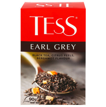 Чай чорний листовий з цедрою цитрусових і ароматом бергамоту Earl Grey Tess к/у 90г