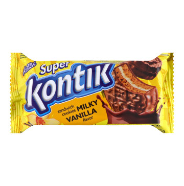 Печиво-сендвіч ванільний молочний смак Super Kontik м/у 90г