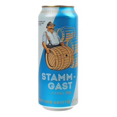 Пиво 0.5л 5% світле пшеничне нефільтроване пастеризоване Hefeweizen Stammgast з/б