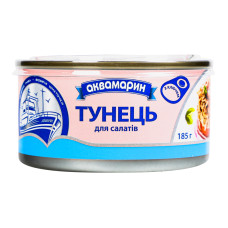 Тунець для салатів у власному соку Аквамарин з/б 185г
