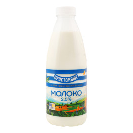 Молоко 2.5% пастеризоване Простонаше п/пл 870г