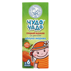 Сік яблуко-морква Чудо-чадо 200мл