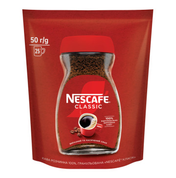Кава розчинна гранульована Classic Nescafe д/п 50г
