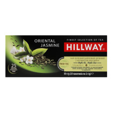 Чай зелений байховий дрібний з ароматом жасмину Oriental Jasmine Hillway к/у 25х2г Чай зелений байховий дрібний з ароматом жасмину Oriental Jasmine Hillway к/у 25х2г