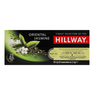 Чай зелений байховий дрібний з ароматом жасмину Oriental Jasmine Hillway к/у 25х2г