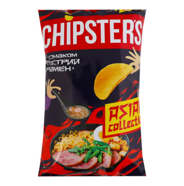 Чипси картопляні Гострий рамен Asian collection Chipster's м/у 90г