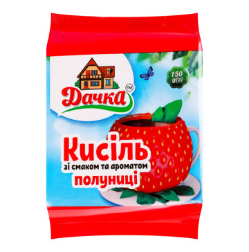 Кисіль зі смаком та ароматом полуниці Дачка м/у 150г