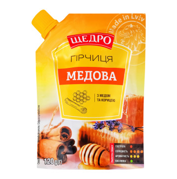 Гірчиця Медова Щедро д/п 120г
