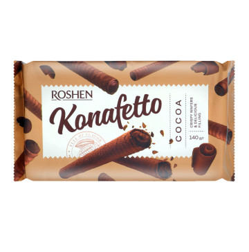 Трубочки вафельні Cocoa Konafetto Roshen м/у 140г