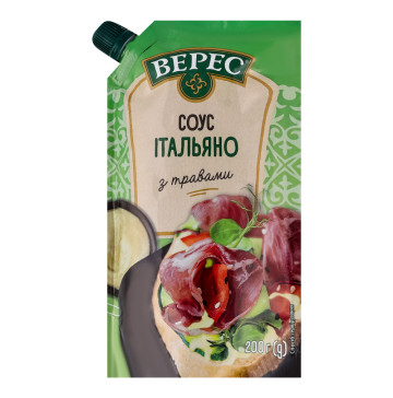 Соус майонезний з травами Італьяно нестерилізований Верес д/п 200г Соус майонезний з травами Італьяно нестерилізований Верес д/п 200г